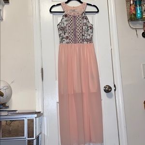 Pink maxi dress